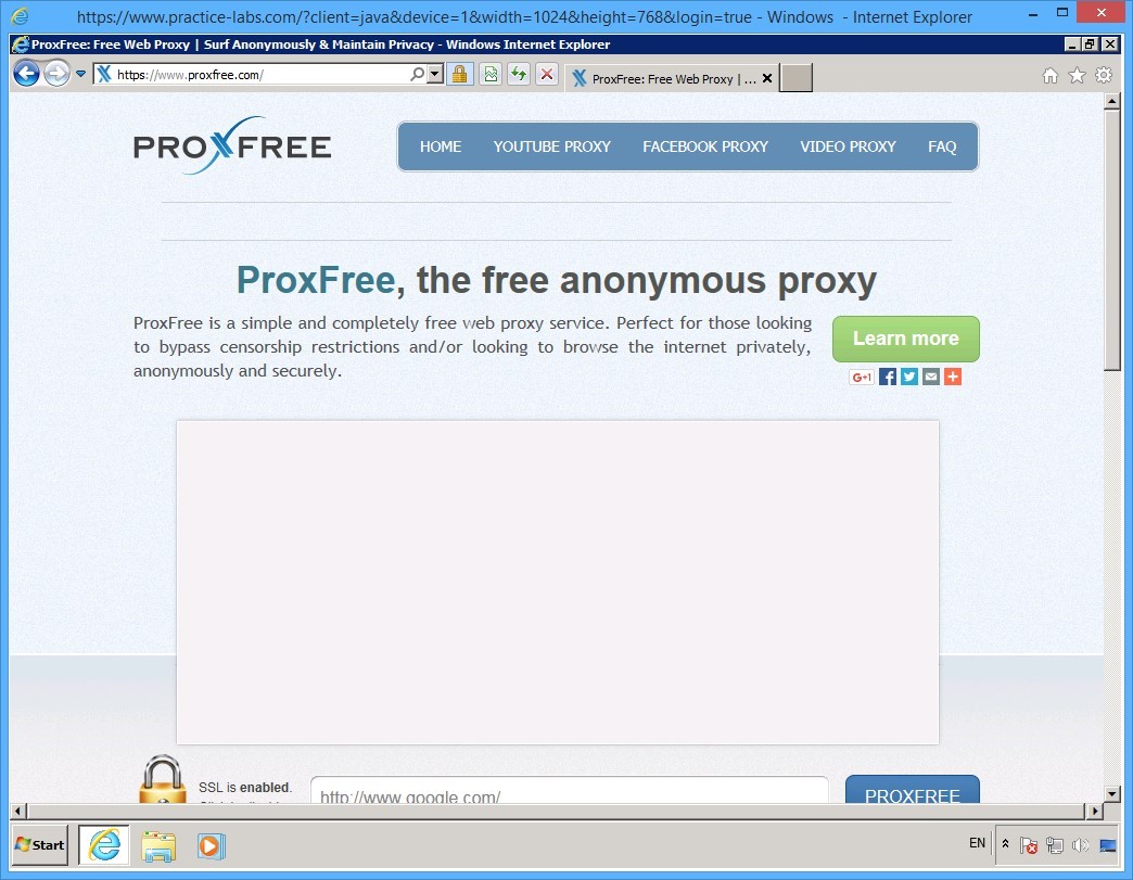 Practice Labs screenshot.